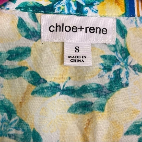 Chloe+Rene Lemon Print Retro 70s Style Fit and Flare Poplin Midi Sundress Sz S - Picture 16 of 16